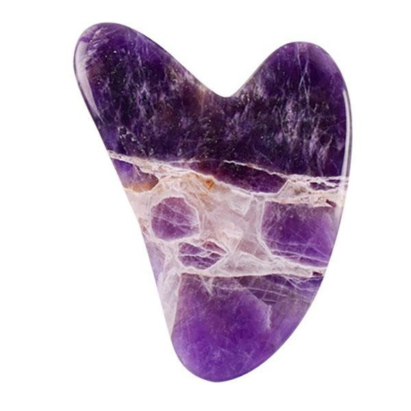 100% Amethyst Gua Sha Face Tool - Picture 2 of 3